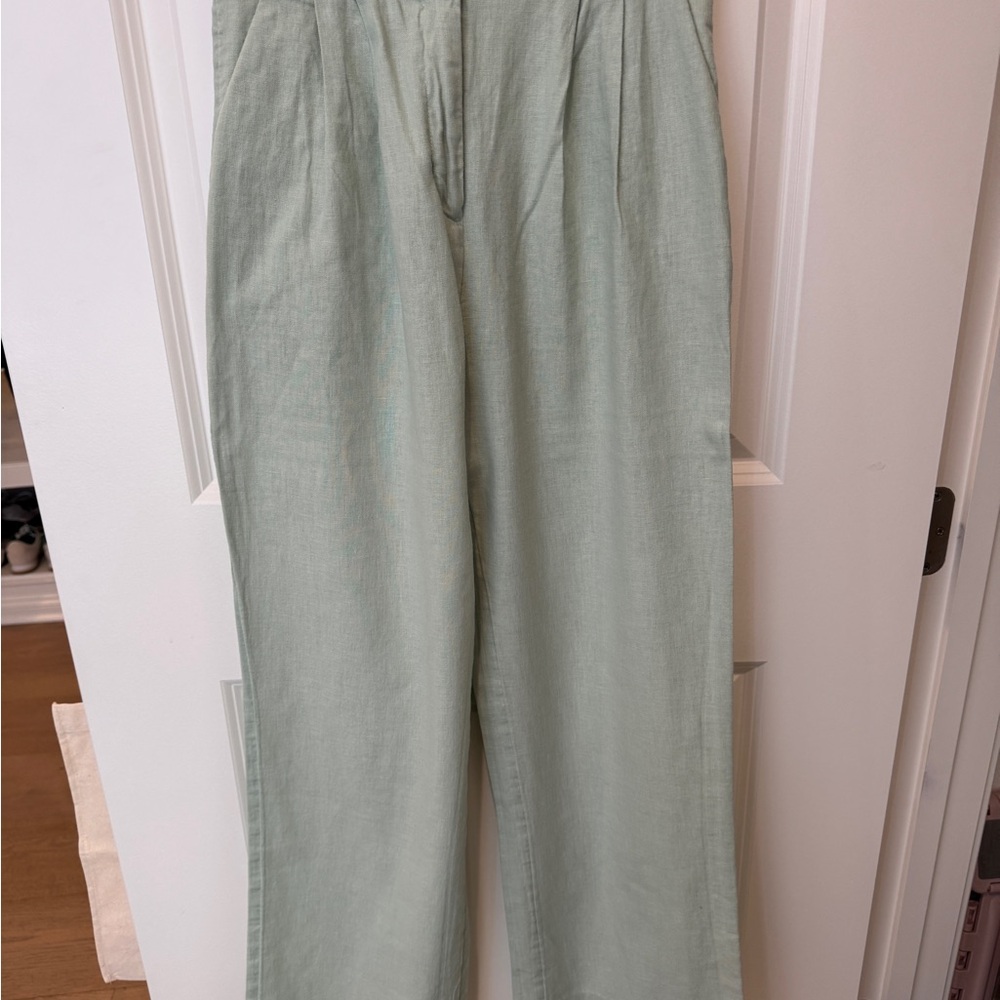 Light Green Linen Pants